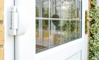 New uPVC front door in white with leaded glazing