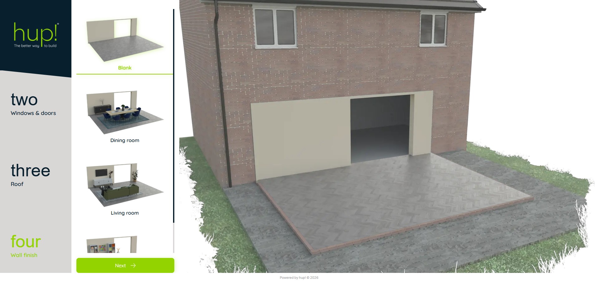 Personalise your hup! configurator