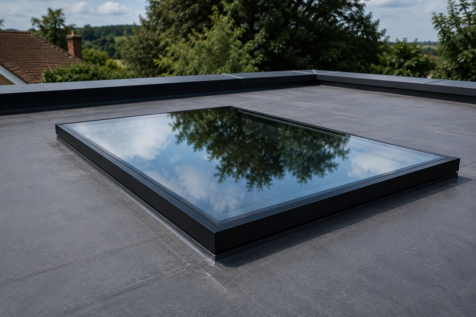 Flat glass rooflight installed in Burgess Hill, Sussex