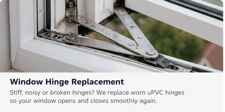 uPVC window hinge replacement in Brighton and Hove